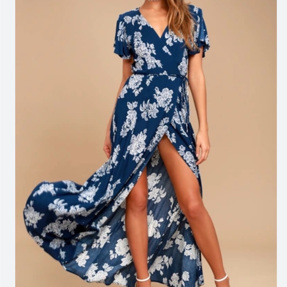 floral wrap dress